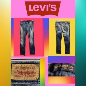 LEVI STRAUSS "TOO SUPERLOW 524 DISTRESSED JEANS SIZE 3M